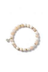 Calm Soul Bracelet luxury feminine spiritual gemstone bracelet centered on white background